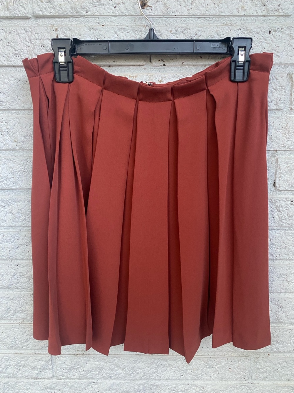 Forever 21 Rust Red/Orange Box-Pleat Skirt